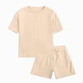 thumbnail image 2 of UAYOTSE Toddler Kids Baby Boys 2 Piece Tracksuit Summer Outfits Solid Short Sleeve T Shirt with Shorts Set,Sizes 10-11 Years, 2 of 9
