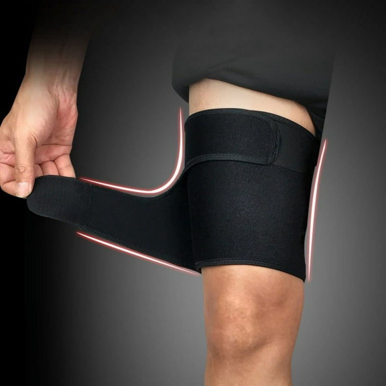 Thigh Brace - Hamstring Quad Wrap - Adjustable Compression Sleeve