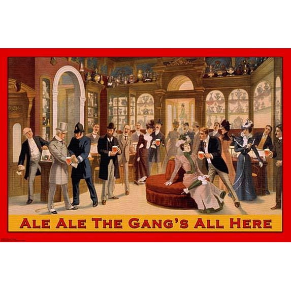 Ale Ale the Gang's All Here- Fine Art Canvas Print (20" x 30")