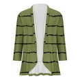 thumbnail image 4 of jtjvou Womens Open Front Cardigan Lightweight Retro Print Cardigans 3/4 Sleeve Blouse Tops Coat Casual Duster Jackets,Army Green,S, 4 of 4