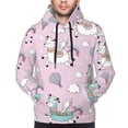 thumbnail image 5 of Bingfone Llama Unicorn And Rainbow Men'S Drawstring Hoodie Long Sleeve Pocket Sweatshirts-Large, 5 of 9