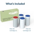 thumbnail image 2 of Duo Shower Filter Replacement Cartridges Full Set + Extra Filters - NSF Certified Shower Filter, Removes Chlorine, PFAS, & Particulates, Clinically Tested For Healthier Skin & Hair (3+1), 2 of 5