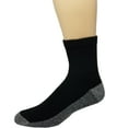 thumbnail image 3 of 6 Pairs Diabetic Ankle Socks Reinforced Heel and Toe Non-Binding Cushion Socks for Men and Women Black/Black Sole 9-11 Debra Weitzner, 3 of 3