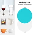 thumbnail image 6 of Lsque Aqua Pattern 4" Drink Coasters Set of 4, PVC Leather Absorbent Coasters, Table Coaster Set Decorative Coffee Cup Coasters Housewarming Gift -Round Shape, 6 of 6