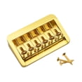 thumbnail image 3 of Milaget Fixed 6 String Bass Bridge Concert Spacing 10.6mm for Guitar Bass Instrument gold, 3 of 9