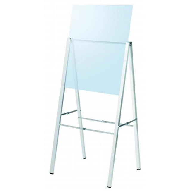 Testrite Visual Products AF24-S Outdoor Sign Frames 24 in.X36 in. Silver A Frame