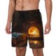 thumbnail image 1 of Balery Cozy Tree Hole Cabin Bañador para hombre, shorts de playa de secado rápido con entrepierna y forro de compresión-Small, 1 of 6