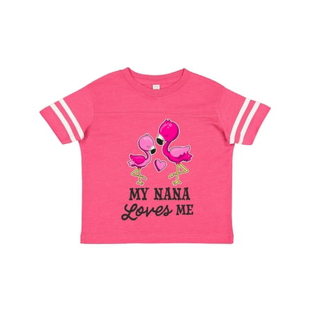 

Inktastic My Nana Loves Me with Two Flamingos Gift Toddler Boy or Toddler Girl T-Shirt