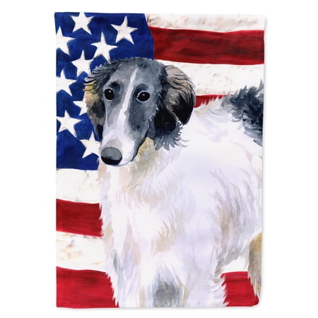 Borzoi Patriotic Garden Flag