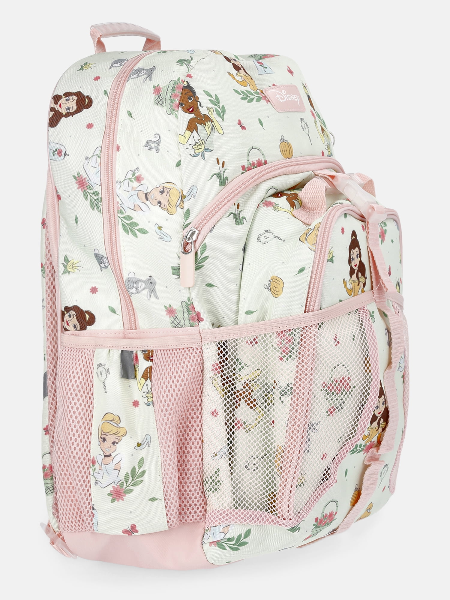 Disney Princess Girls 17" Modern Backpack Set, Green