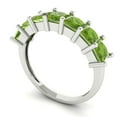 thumbnail image 2 of 1.75 ctw Wedding Band for Women - 18K White Gold Natural Peridot Stackable Eternity Ring, 2 of 6