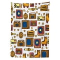 thumbnail image 3 of Ambesonne Vintage Tablecloth Rectangular Table Cover, 90s Theme Retro Fun Items, 52"x70", Mustard, 3 of 4