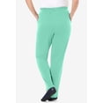 thumbnail image 3 of Woman Within Plus Size Petite 7-Day Straight-Leg Elastic-Waist Stretchy Knit Pant, 3 of 6
