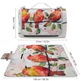 thumbnail image 2 of Awypu Birds Leaves Watercolor Square Outdoor Picnic Blanket 58.3x58.3in, 2 of 6