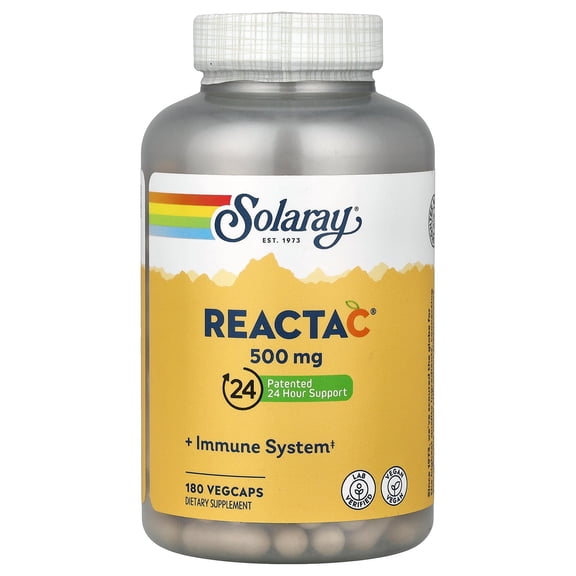 Solaray Reacta-C 500 mg - 180 Vegetarian Capsules