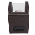 thumbnail image 3 of Riousery Single Watch Winder Holder Display Storage Automatic Mechanical Watch Box PU Leather Premium Organizer for Timepieces, Brown (AU Plug 110-240V) - 6.3 inches / 16 cm Dimensions, 3 of 9