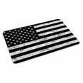 thumbnail image 4 of Black American Flag Door Mat Indoor Outdoor, Vintage USA Flag Non Slip Welcome Mat with Rubber Backing, Absorbent Fabric Front Door Mats Entryway Rug for Home Patio Entrance 18"x30", 4 of 9