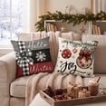 thumbnail image 3 of Sm:)e Merry Bright Hello Winter Christmas Trees Pillow Covers 18 x 18 Inch Set of 4, Xmas Holiday Outdoor Cushion Case for Sofa Couch, 3 of 8