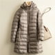 thumbnail image 2 of Chaqueta ligera y fina con capucha desmontable para otoño e invierno, abrigo ajustado de talla grande y largo medio para mujer, 2 of 5
