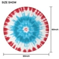 thumbnail image 6 of Red Blue Tie Dye Spiral Round Tablecloth 60"x60",Wrinkle Wipeable Table Cloth for Kitchen Dining Room Picnic Patio Party, 6 of 6