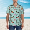 thumbnail image 2 of Fotbe Christmas Dachshund Hawaiian Shirt for Men Unisex Summer Beach Casual Short Sleeve Cotton Linen Button Down Shirts-Small, 2 of 5