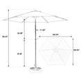 thumbnail image 2 of Leumius 9FT Outdoor Patio Umbrella,Outdoor Table Umbrella with 6 Sturdy Ribs, Push Button Tilt and Crank,Yard Umbrella, Market Umbrella for Deck, Backyard, Pool (Base Not Included),Navy Blue, 2 of 10