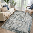 thumbnail image 6 of GlowSol 9' x 12' Area Rug Modern Abstract Rugs Geometric Washable Non-Shedding Stain Resistant Rugs for Living Room Bedroom, Blue, 6 of 8