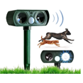 thumbnail image 2 of Repelente de gatos para exteriores de 2 uds, unidad ultrasónica y flash, 5 frecuencias ajustables, previene perros de ratones palomas para guardería de jardín, 38*14,5*9,5 cm TUNC Sencillez, 2 of 5
