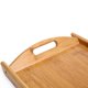 thumbnail image 4 of Bandeja grande de bambú con asas, rectangular, de madera, para desayuno, cena, bandeja decorativa para café y té, ideal para sala de estar, dormitorio, cocina, mesa de comedor al aire libre., 4 of 8