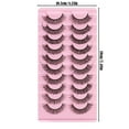 thumbnail image 3 of Betivan Fall Self Adhesive Eyelashes Wispy False Lashes Press-on Natural Look Faux Mink Lashes No Glue Needed Eyelashes Reusable Cat Eye Self Adhesive Eyelashes 10 Pairs, 3 of 5