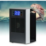 FETCOI 35L Aquarium Fish Tank Shrimp Water Chiller 10-40 Temperature Heater Cooler Set LCD Display AC 110V Adjustable Temperature Aquarium Tool 100W Fish Tank Cooling