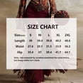 thumbnail image 2 of Women's Retro Western Solid Color Suede-Like Flare Pants Bohemian Fringe Detail Pants for Fall/Spring Vacation Wine Red，XXL, 2 of 2
