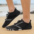 thumbnail image 2 of lnmuld Men Women Barefoot Shoes, Breathable Mesh Shoes for Water Yoga Fitness Hiking Color:Black,Size:7.5, 2 of 8