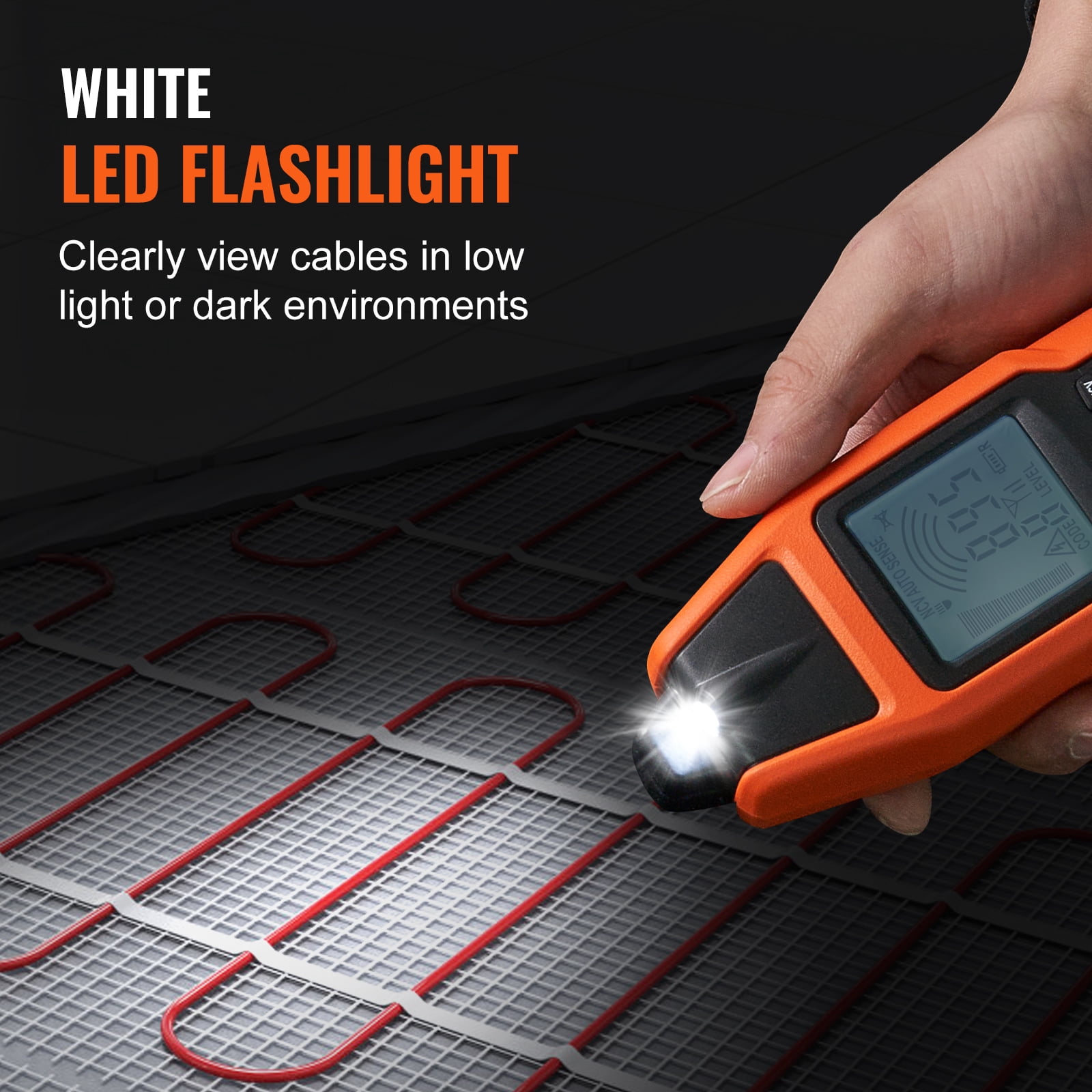 KFFKFF Underground Cable Locator 8.5FT Max. Detection Depth Wire Break Detector