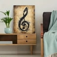 thumbnail image 5 of Music Note Decor Canvas Painting， Treble Clef Art Print， Suitable for Decorating Living Room， Bedroom， Music Studio， Office，, 5 of 8