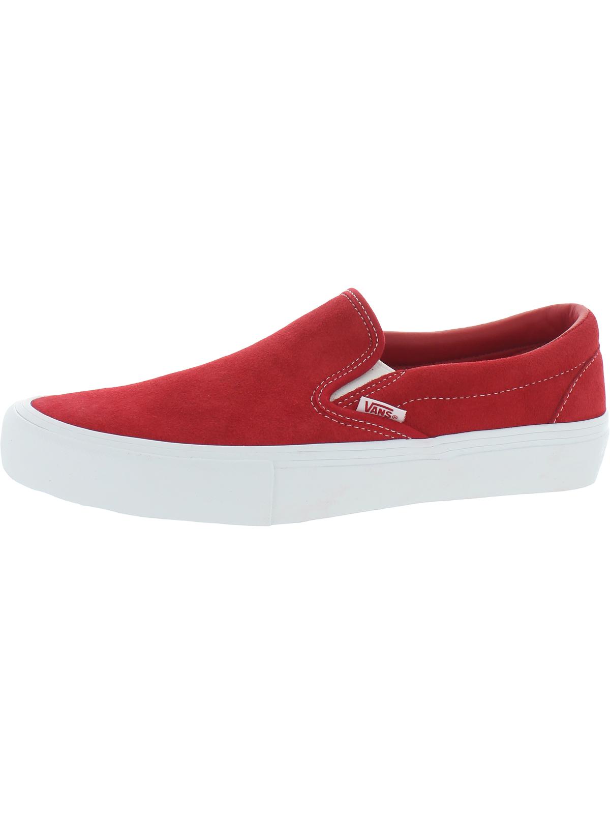 slip on vans red