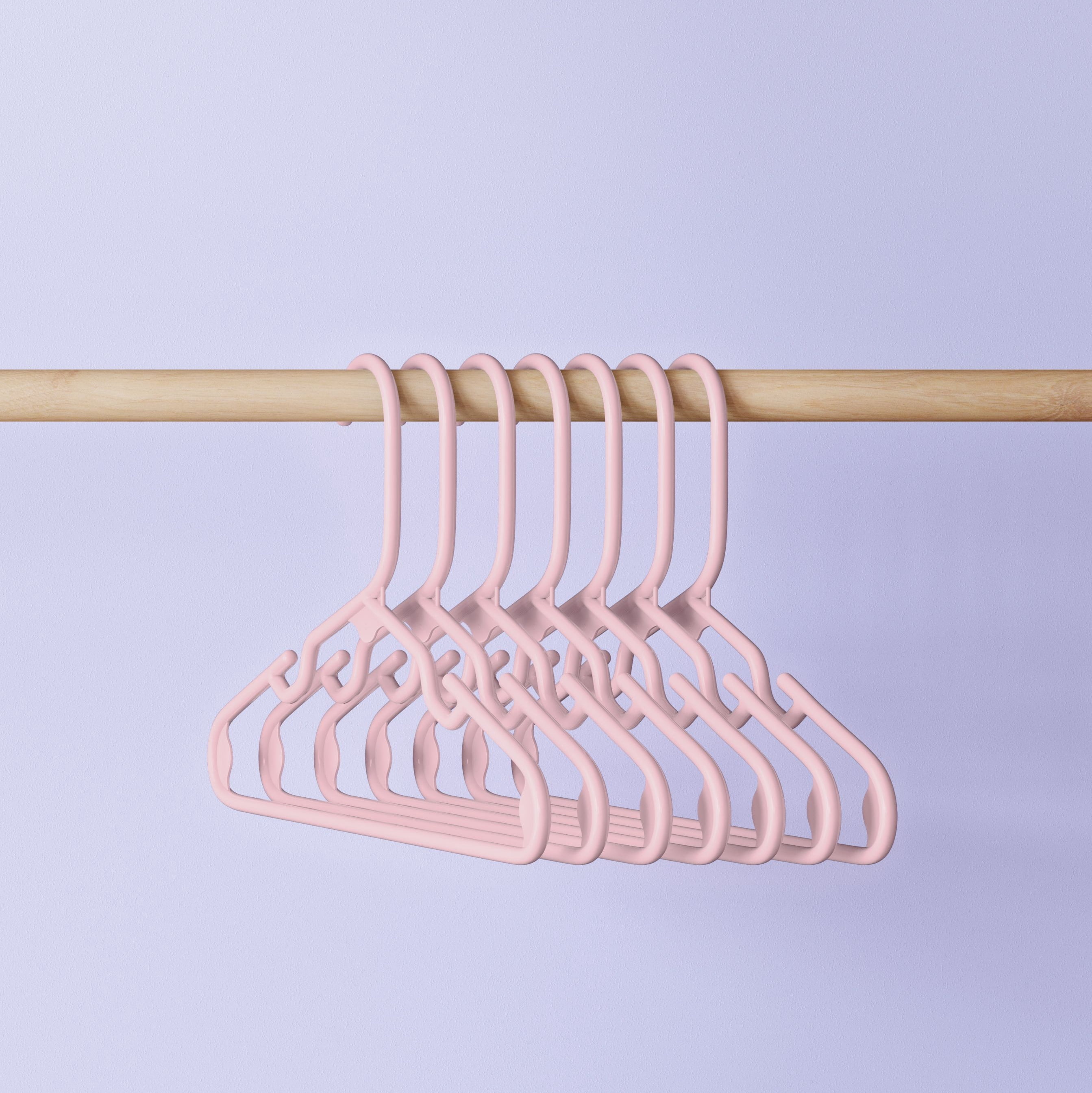 Mainstays Kids Pink Plastic Childrens Clothing Hangers, 10 Pack