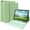 Backlit - round keycap - Green, variant on Aoub Keyboard Case for iPad A16 11th/10th Generation (2025/2022) with Pencil Holder, Detachable Wireless Bluetooth Keyboard Cover, Pink