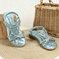 thumbnail image 7 of UngA Toddler Dress Sandals Girls Low Heels Sandal for Girls Open Toe Ankle Buckle Strap Dress Shoes for Little Big Kids In Wedding Party Sandals Princess Shoes(Sky Blue,Size 9), 7 of 7