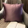 thumbnail image 2 of The HomeCentric Decorative Lumbar Pillow Cover Lilac Pack Of 2, 20"x28" (50x70 cm) Satin Solid Oblong Pillow Cover, Modern Cushion Cover Style - Lilac Slub Satin, 2 of 14