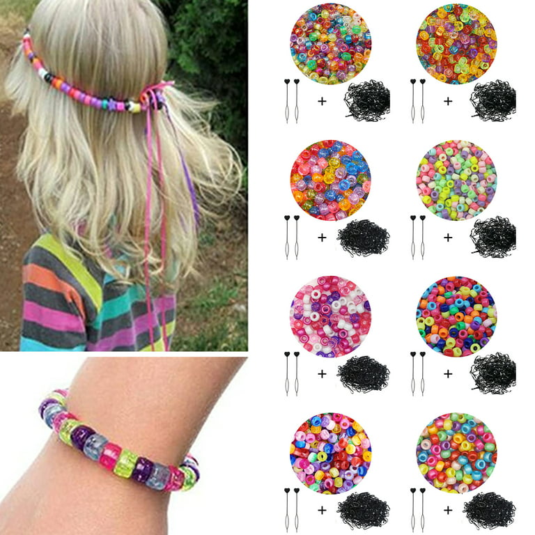 100pcs Colorful Pony Beads Fashion Big Hole Hair Beads For Jewelry Making  Kids DIY Bracelet Necklace Handcrafts Girls Wholesale - AliExpress