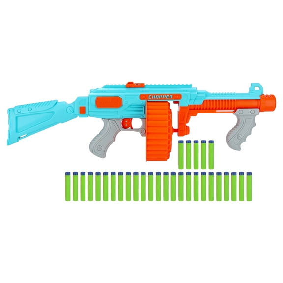 Adventure Force Chopper Submachine Foam Dart Blaster, 34 Pieces