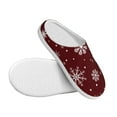 thumbnail image 3 of Fotbe Romantic white snowflakes Pattern Women's Fuzzy Curly Fur Memory Foam Loafer Slippers Indoor Outdoor Slippers Winter Home Shoes-46/47, 3 of 7