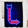 thumbnail image 3 of Funny Shower Curtain for Bathroom, Fun Neon Signs Live Show Fabric Shower Curtains Set, Cool Design Restroom Decor Accessories Hooks Included 70X70inches, 3 of 6
