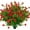 Red, variant on Twfbrm 2 Bundles Artificial Flowers for Outdoor, Realistic Eucalyptus Flowers with Green Leaves, UV Resistant Fake Flower Bouquet Faux Plastic Greenery Shrubs Spring Decoration for Garden Porch Patio