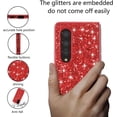 thumbnail image 6 of Compatible with Samsung Z Fold 4 Case Glitter Bling Samsung Galaxy Z Fold 4 Phone Case for Girls Cute Bumper Shockproof Protective Cases (Red), 6 of 13