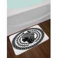 thumbnail image 2 of Toga Party Bath Mat, Roman Antique Beauty Muse Portrait Patrician Woman Old Fashion Aesthetic Icon, Non-Slip Plush Mat Bathroom Kitchen Laundry Room Decor, 29.5 X 17.5 Inches, Black White, Ambesonne, 2 of 2