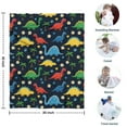 thumbnail image 4 of Dark Cartoon Dinosaurs Flowers Hearts Palm Trees Pattern Blanket,Comfortable Soft Flannel Throw Blanket,All Season,Warm Lightweight Blankets for Sofa Bed Couch Living Room Chair,30"x40", 4 of 4