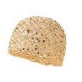 thumbnail image 2 of Stralyhd Boho Summer Sequin Beanie Women's Crochet Hat Hollow Out Sparkly Knit Cap for Beach Party Vacation Daily Beige One Size, 2 of 3