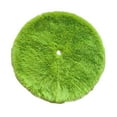 thumbnail image 2 of Fasiaou Green Christmas Tree Skirt Plush Decoration for Merry Christmas Party - Faux Fur Christmas Tree Skirt Decorations, 2 of 6